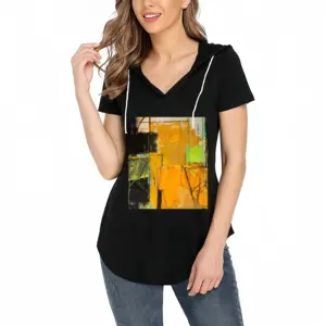 Women New York V-tie cap Short Sleeve T-Shirt