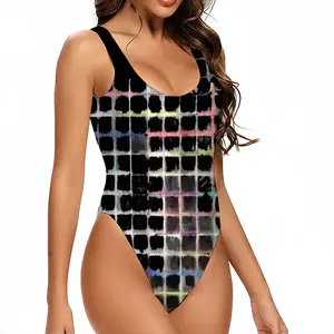 Women Grid (Bleeding) One Piece Swimsuit