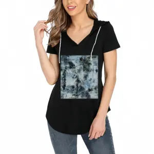 Women #80-2021 V-tie cap Short Sleeve T-Shirt