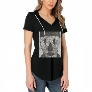 Women Party Time V-tie cap Short Sleeve T-Shirt