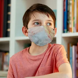 Shades Of Grey And Orange Children's Mask