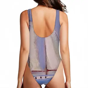 Women White Sails One Piece Swimsuit