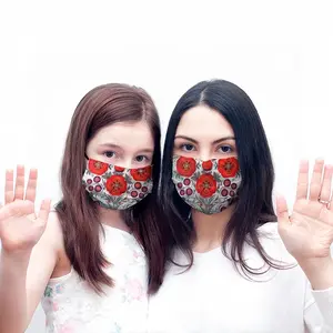 Poppy Flowers In A Pot Children's Mask