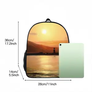 Gold Sea Sunset 14 Inch Student Bag