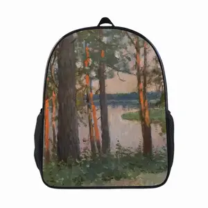 Pine Trees Evening 14 Inch Student Bag