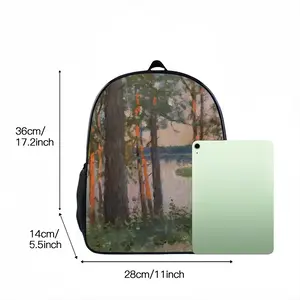 Pine Trees Evening 14 Inch Student Bag