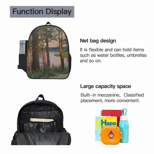 Pine Trees Evening 14 Inch Student Bag