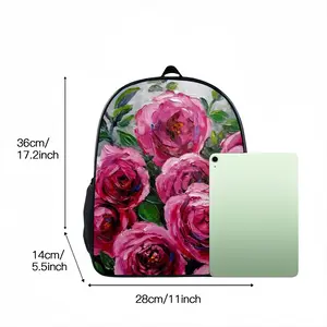 Pink Climbing Roses 14 Inch Student Bag