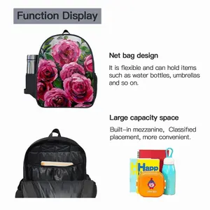 Pink Climbing Roses 14 Inch Student Bag