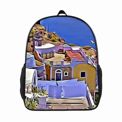 Santorini Oia Sea View 14 Inch Student Bag