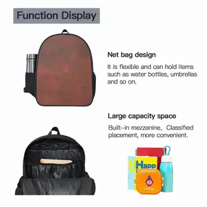 Burnt Red Clouds 14 Inch Student Bag