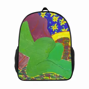 Green Woman 14 Inch Student Bag