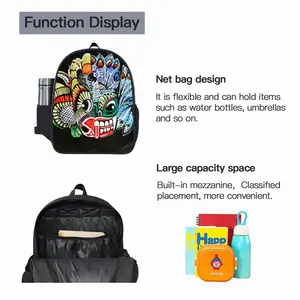 Two-Faced Demon 14 Inch Student Bag