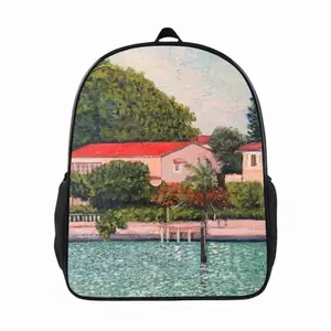 House With Red Roof 14 Inch Student Bag