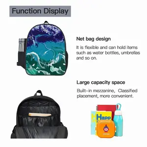 Stormy Sea 14 Inch Student Bag