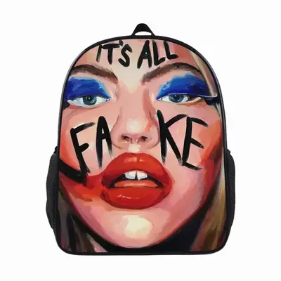 It Is All Fake Fashion 14 Inch Student Bag