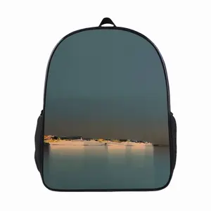 Blue Lagoon With 3 Boats 14 Inch Student Bag