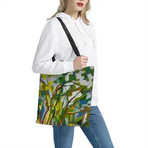 The Sun Is Shining Through The Pine Trees Shopping Bag (Polyester)