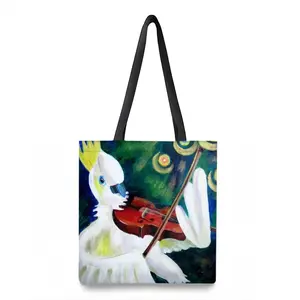 Cockatoo Plays Violin Shopping Bag (Polyester)