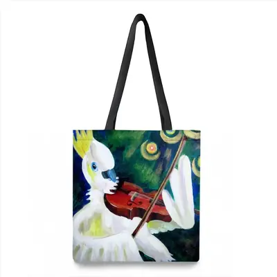 Cockatoo Plays Violin Shopping Bag (Polyester)