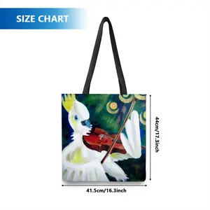 Cockatoo Plays Violin Shopping Bag (Polyester)