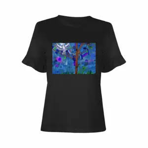 Tree Of Life Ruffled Short Sleeve T-Shirt