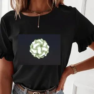 Light In Dark Ruffled Short Sleeve T-Shirt