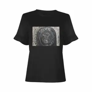 Death Helmet Ruffled Short Sleeve T-Shirt