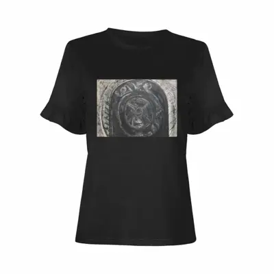 Death Helmet Ruffled Short Sleeve T-Shirt