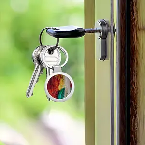 Lady In Her Sixties Circular Keychain