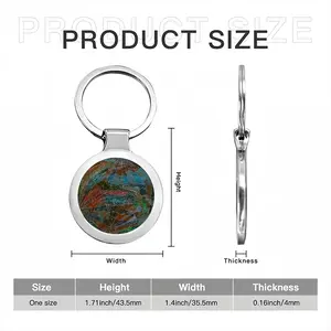 The Surveyed Planet Circular Keychain