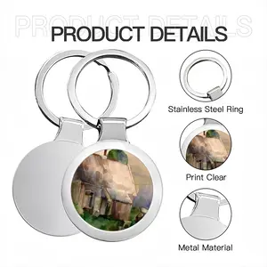 Watercolor - The Village Circular Keychain