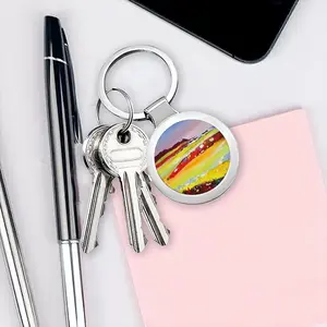 Living Near The Sea Circular Keychain