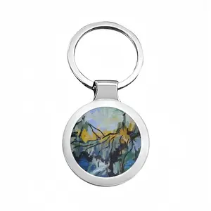 The Pond Near School Circular Keychain