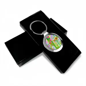 Flowers By The Window Circular Keychain