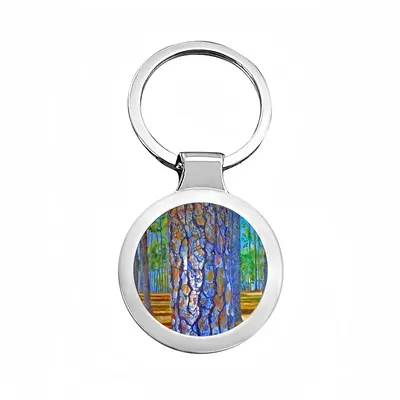 Portrait Of A Pine Tree Circular Keychain