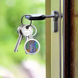 Portrait Of A Pine Tree Circular Keychain