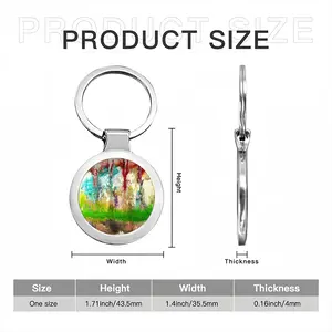 The Cloud Factory Circular Keychain