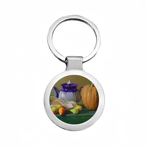 Still Life With Pumpkin Circular Keychain