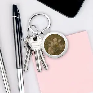 Magnolia Circular Keychain