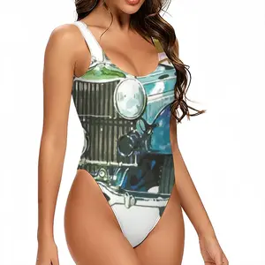 Women Vintage Beauty One Piece Swimsuit