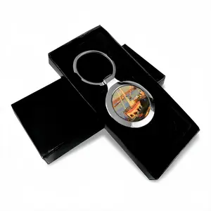 Evening At The Port Circular Keychain