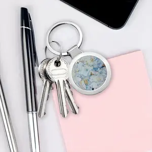 Peonies In The Stars Circular Keychain