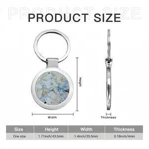 Peonies In The Stars Circular Keychain