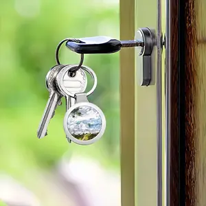 The Path To Ubud Circular Keychain