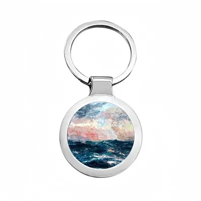 Sunset Sea Circular Keychain