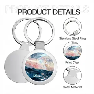 Sunset Sea Circular Keychain