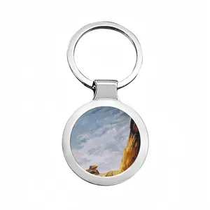 Over The Edge Circular Keychain