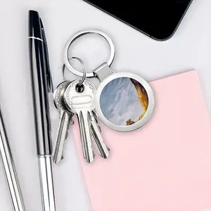 Over The Edge Circular Keychain