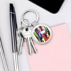 It Takes Two To Tango Circular Keychain